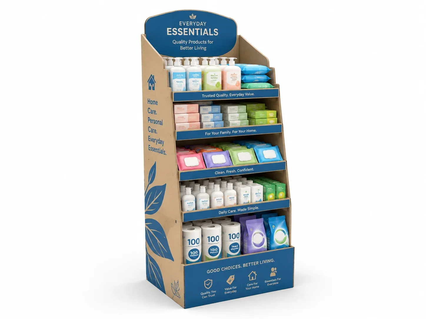 Beauty product cardboard display stands