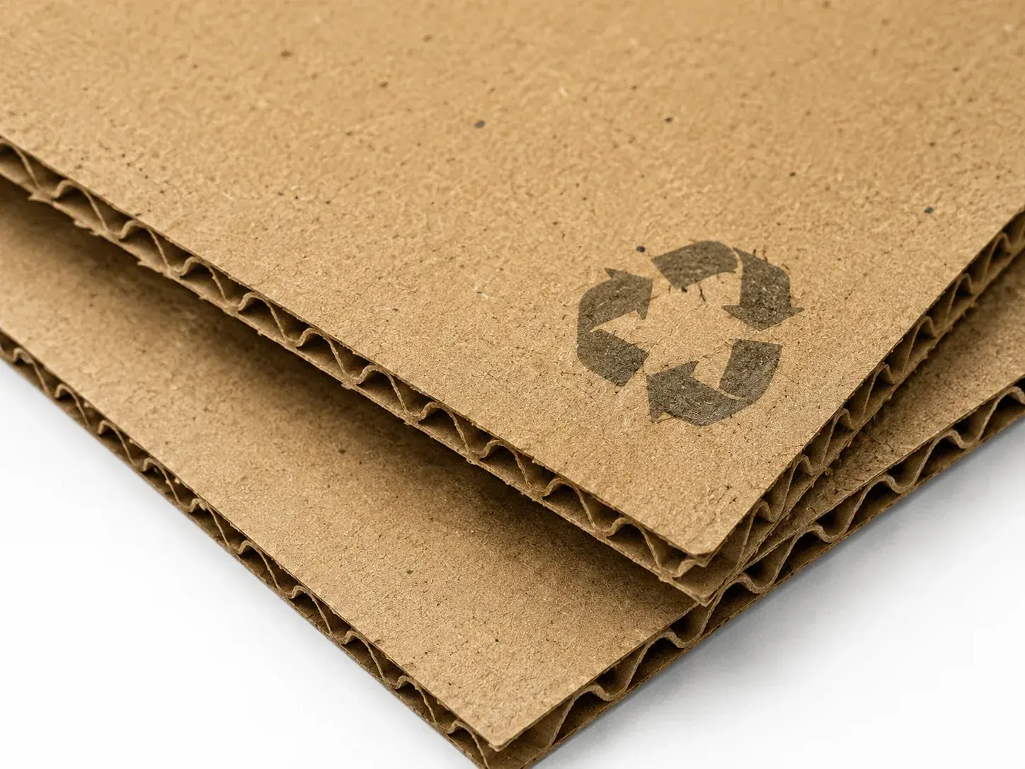 Recycled paperboard for sustainable display stands
