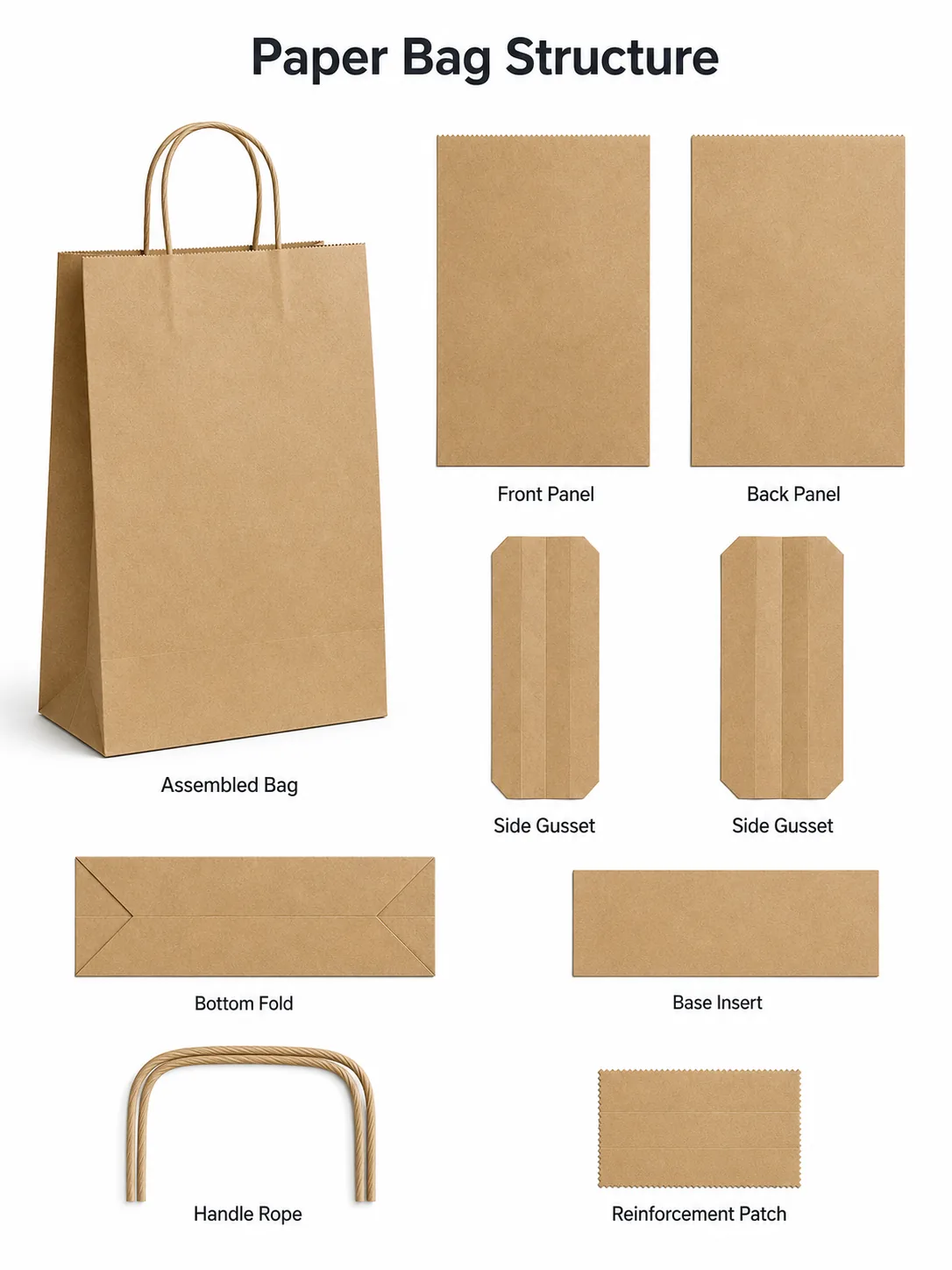 Custom cardboard display stand structure with shelves, trays, and support panels