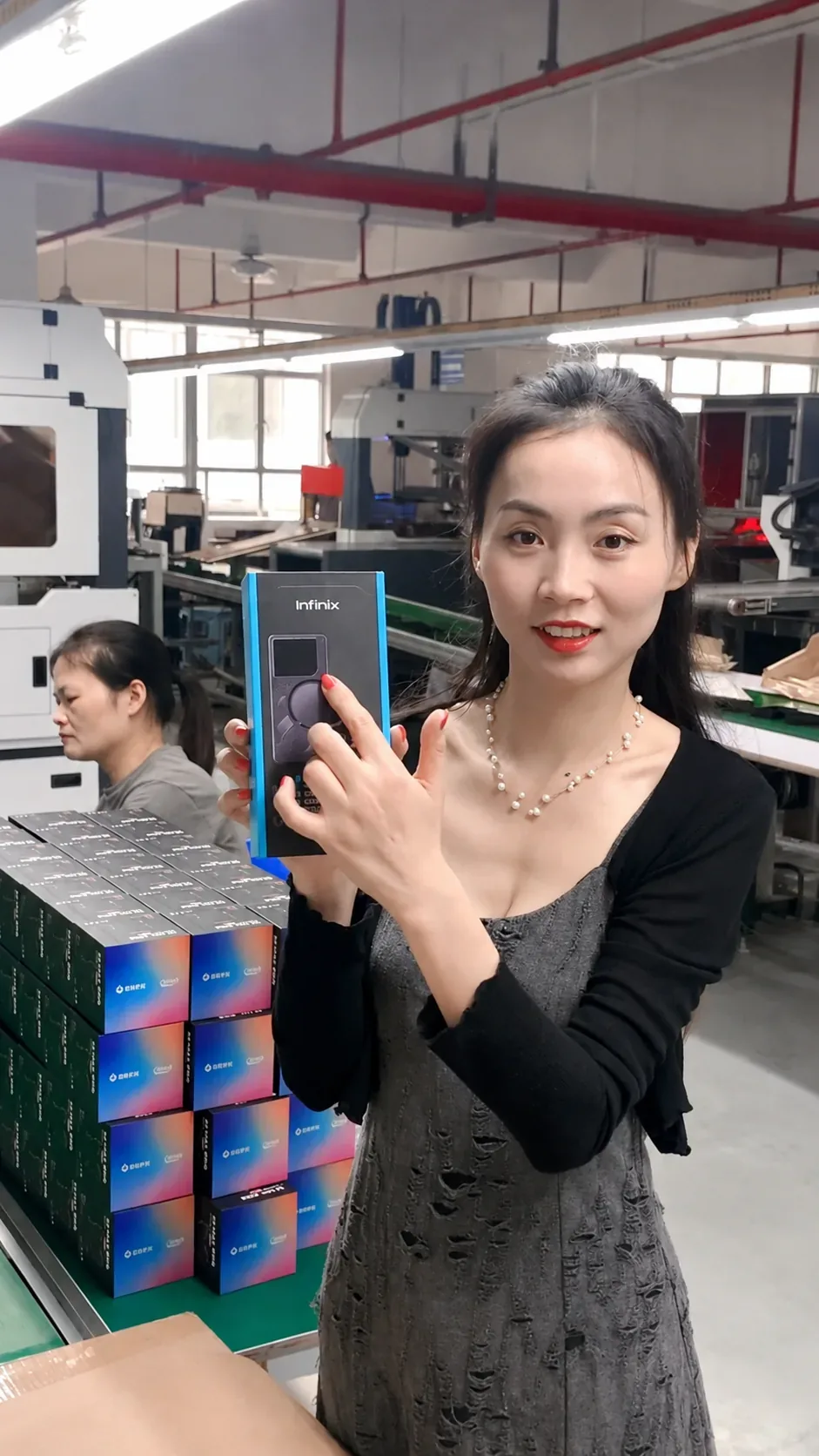 Packaging factory workshop for custom boxes and paper packaging production