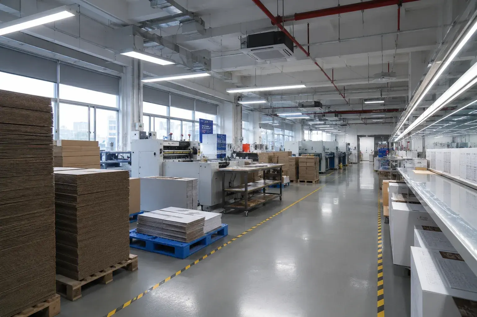 Paper box quality control inspection for material, print, finish, and packing