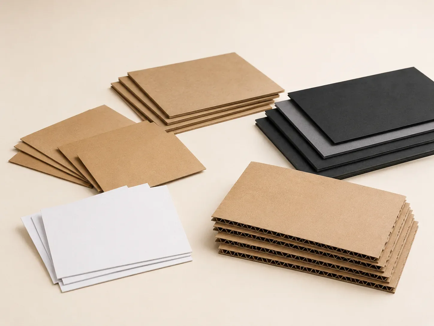 Paperboard and corrugated material selection for custom packaging