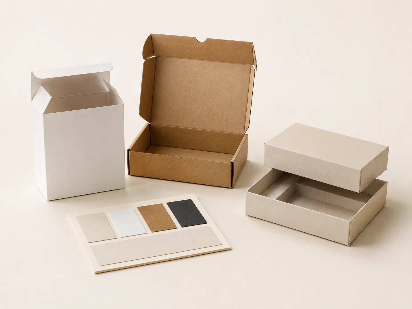 Printed paper box samples for pre-production approval