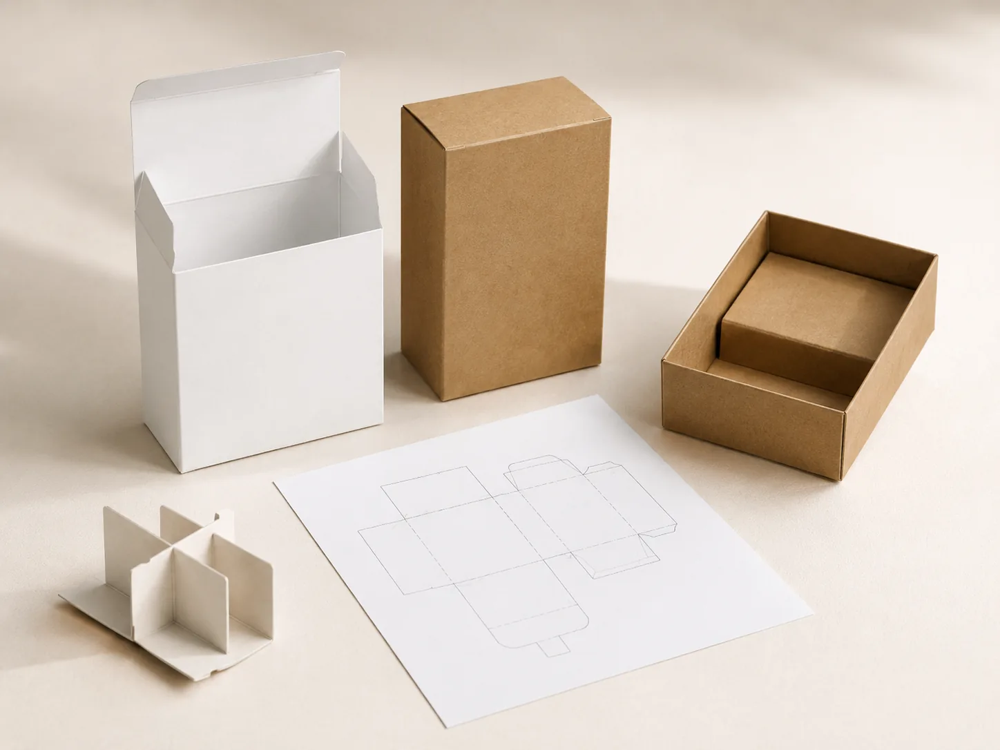 Structural design and dieline engineering for custom paper boxes