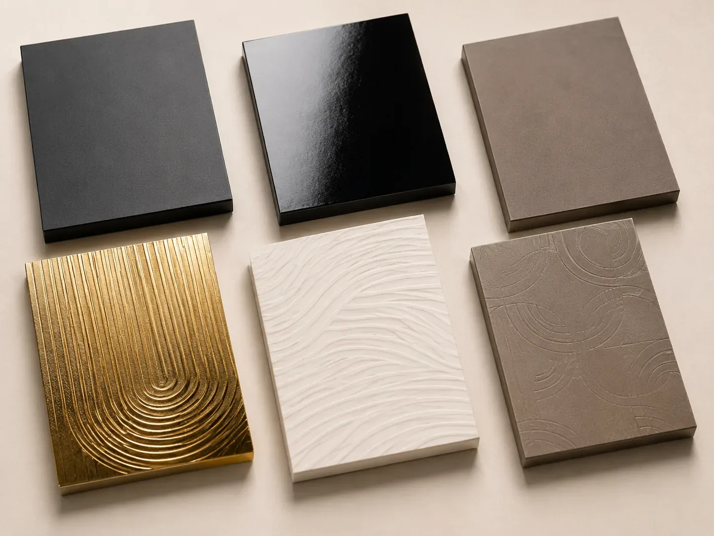 Foil stamping embossing and surface finishing options for paper packaging