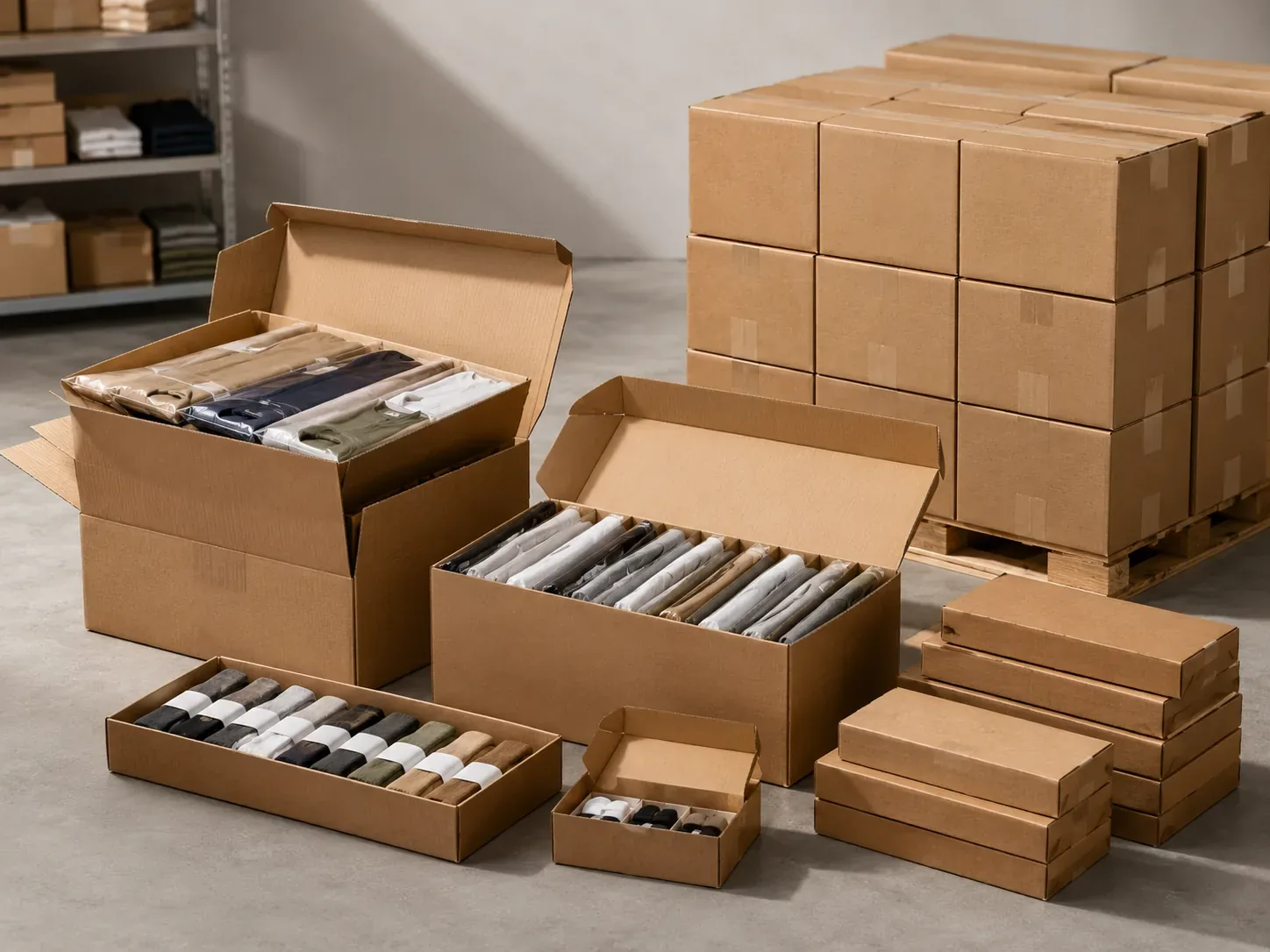 Wholesale apparel packaging.
