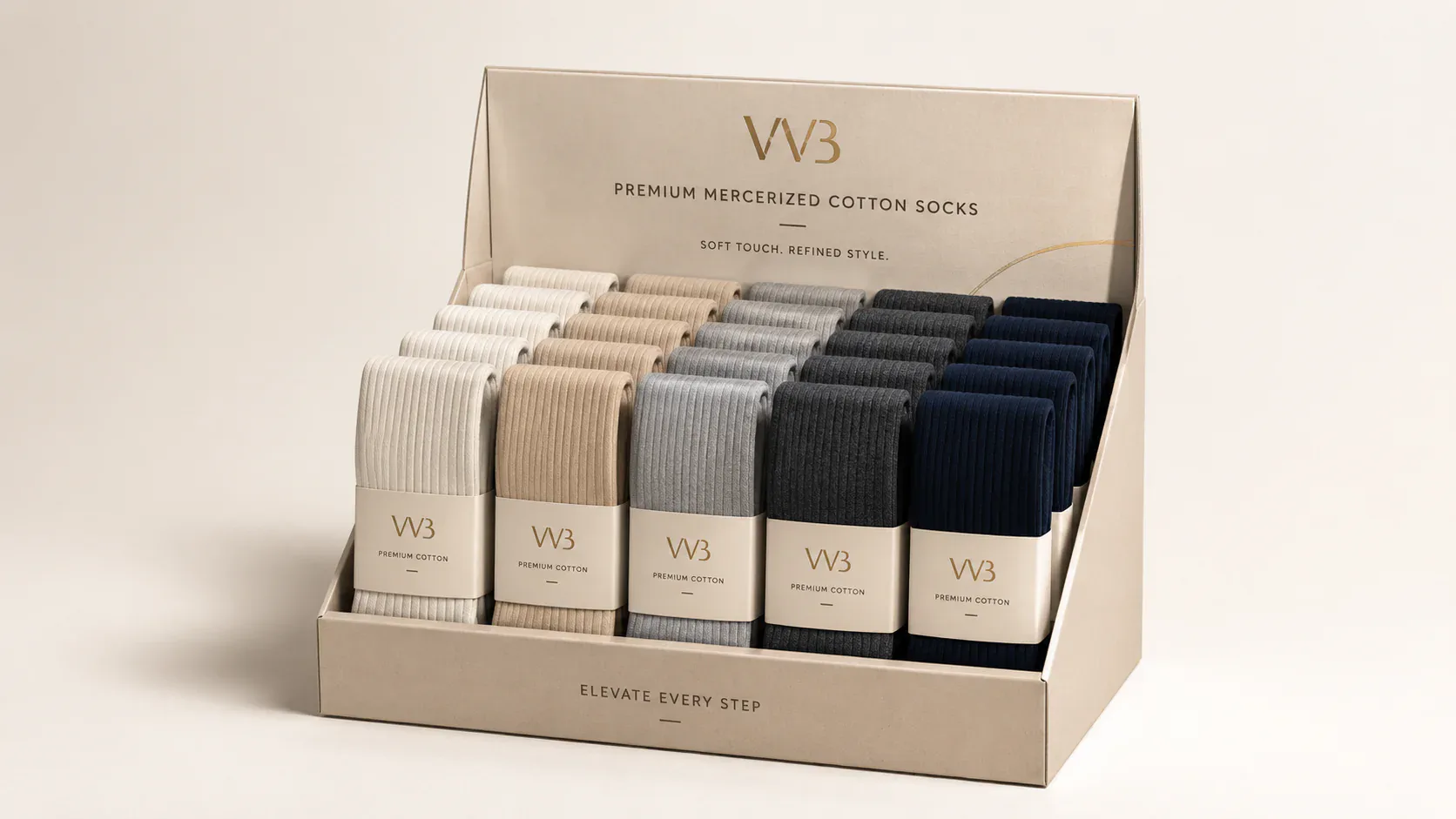 Display stands for apparel and fashion accessories packaging.