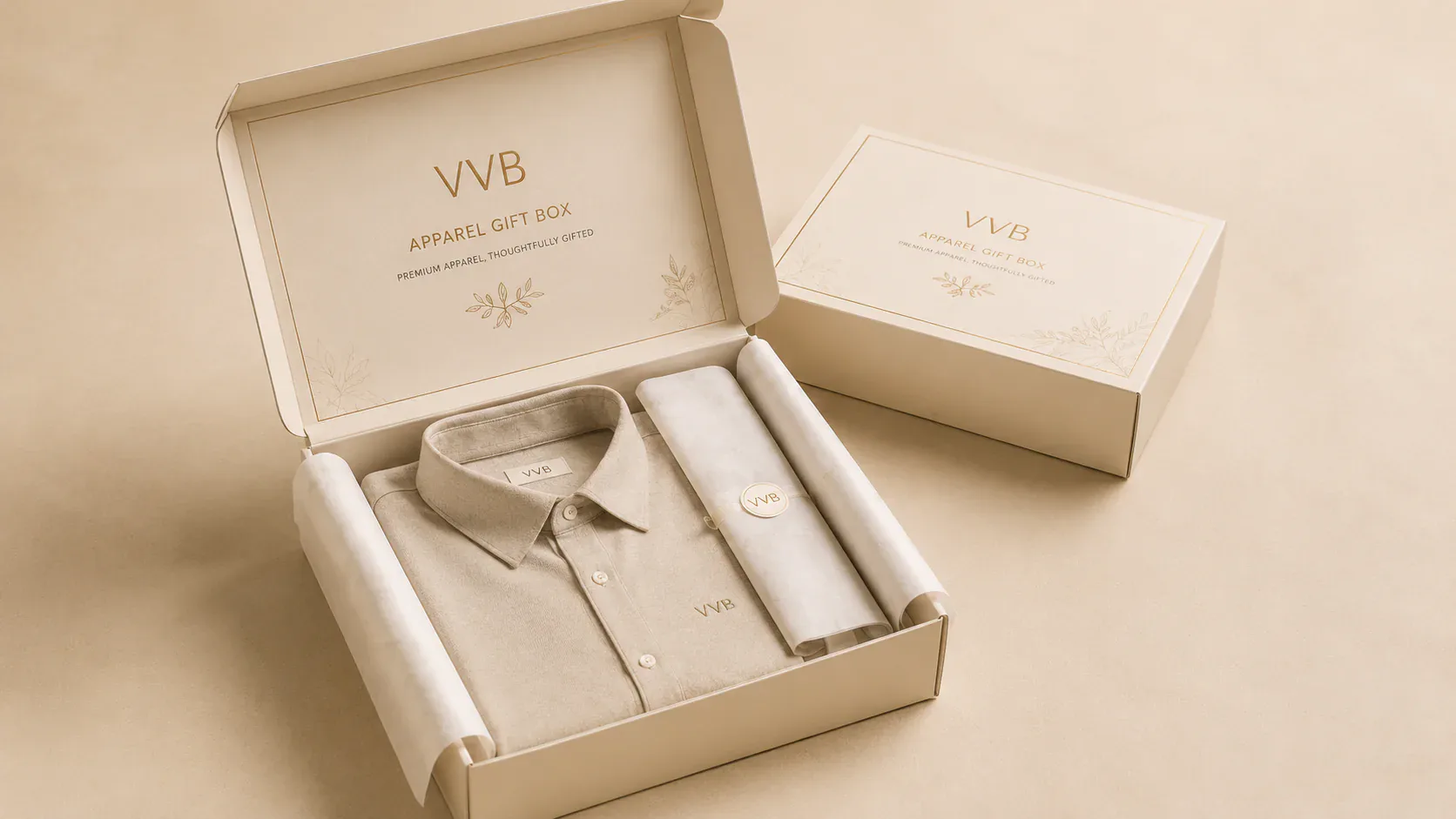 Custom apparel gift boxes for fashion collections and clothing sets