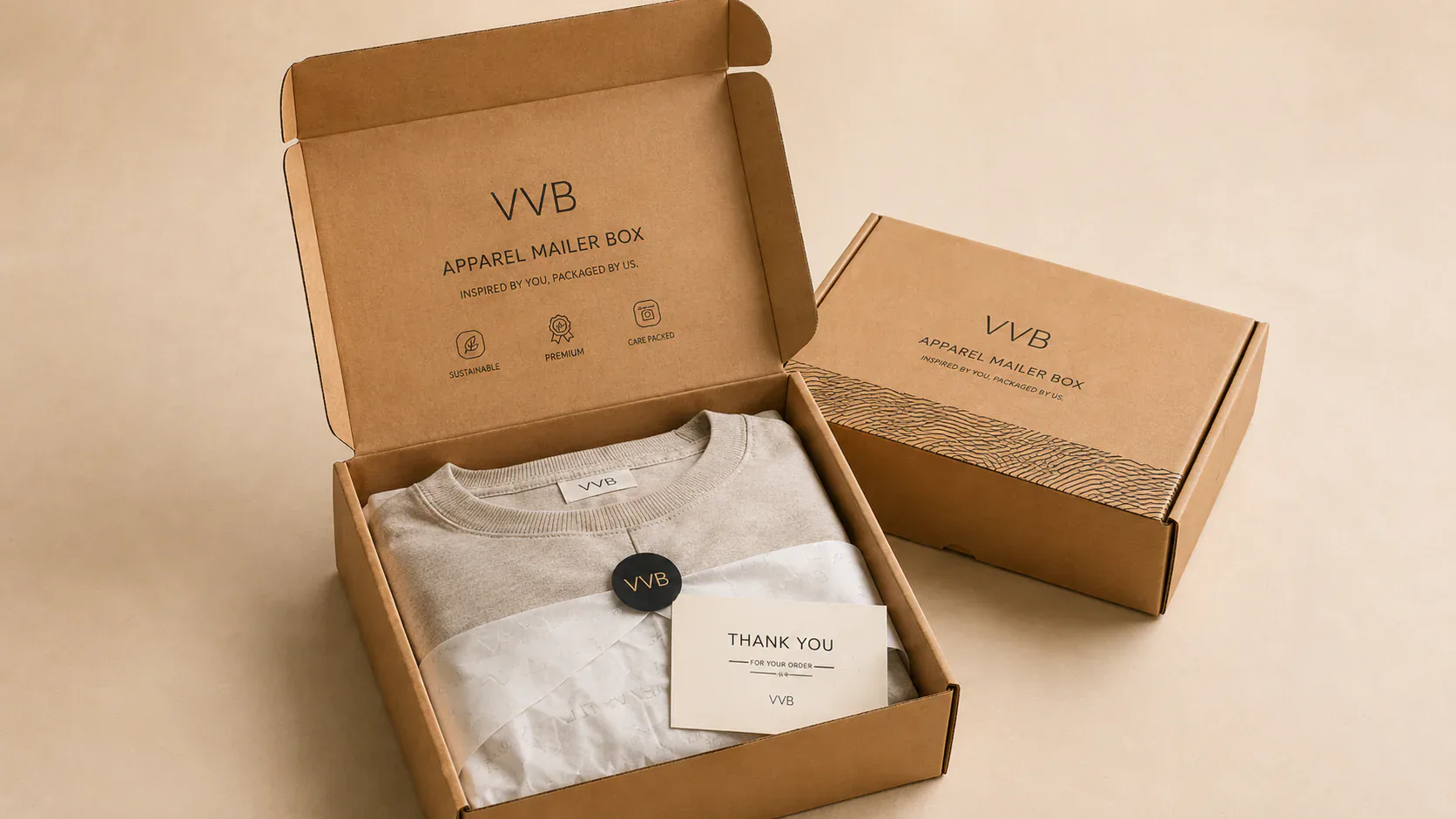 Apparel mailer boxes for e-commerce clothing delivery