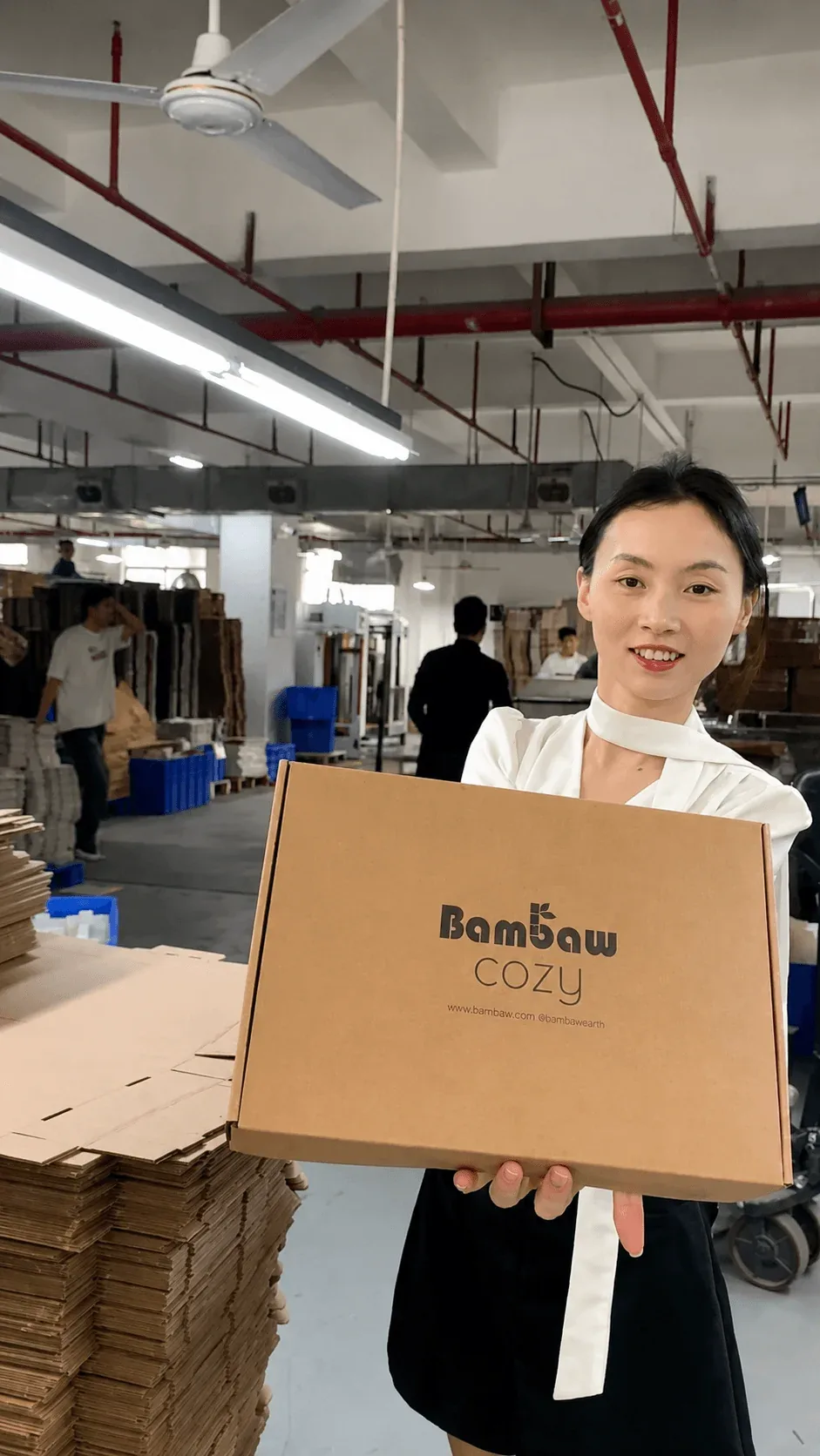 Packaging factory workshop for custom boxes and paper packaging production