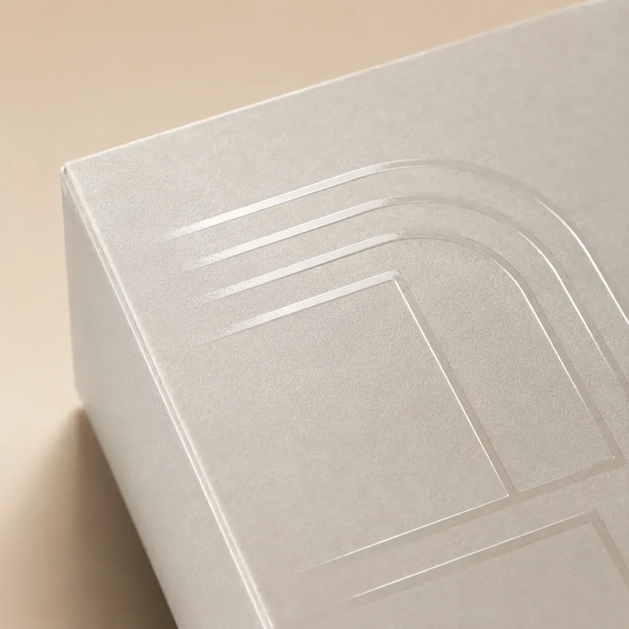 Spot UV effect on cosmetics packaging.