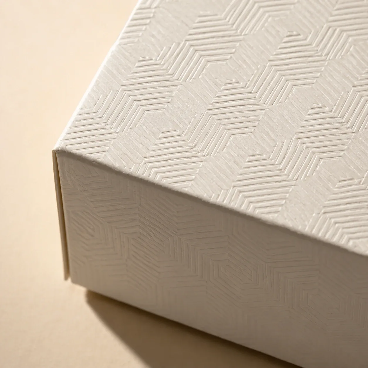 Texture embossing on cosmetics packaging.