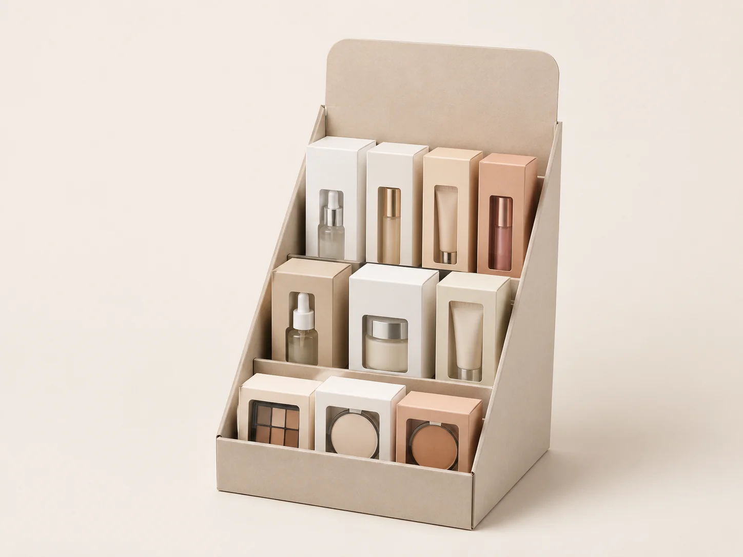 In-store promotion display for cosmetics.