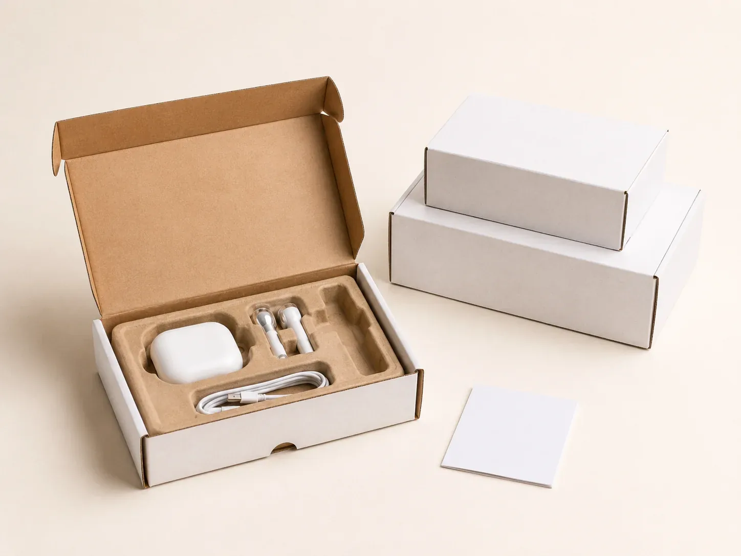 Cosmetics mailer fulfillment packaging.