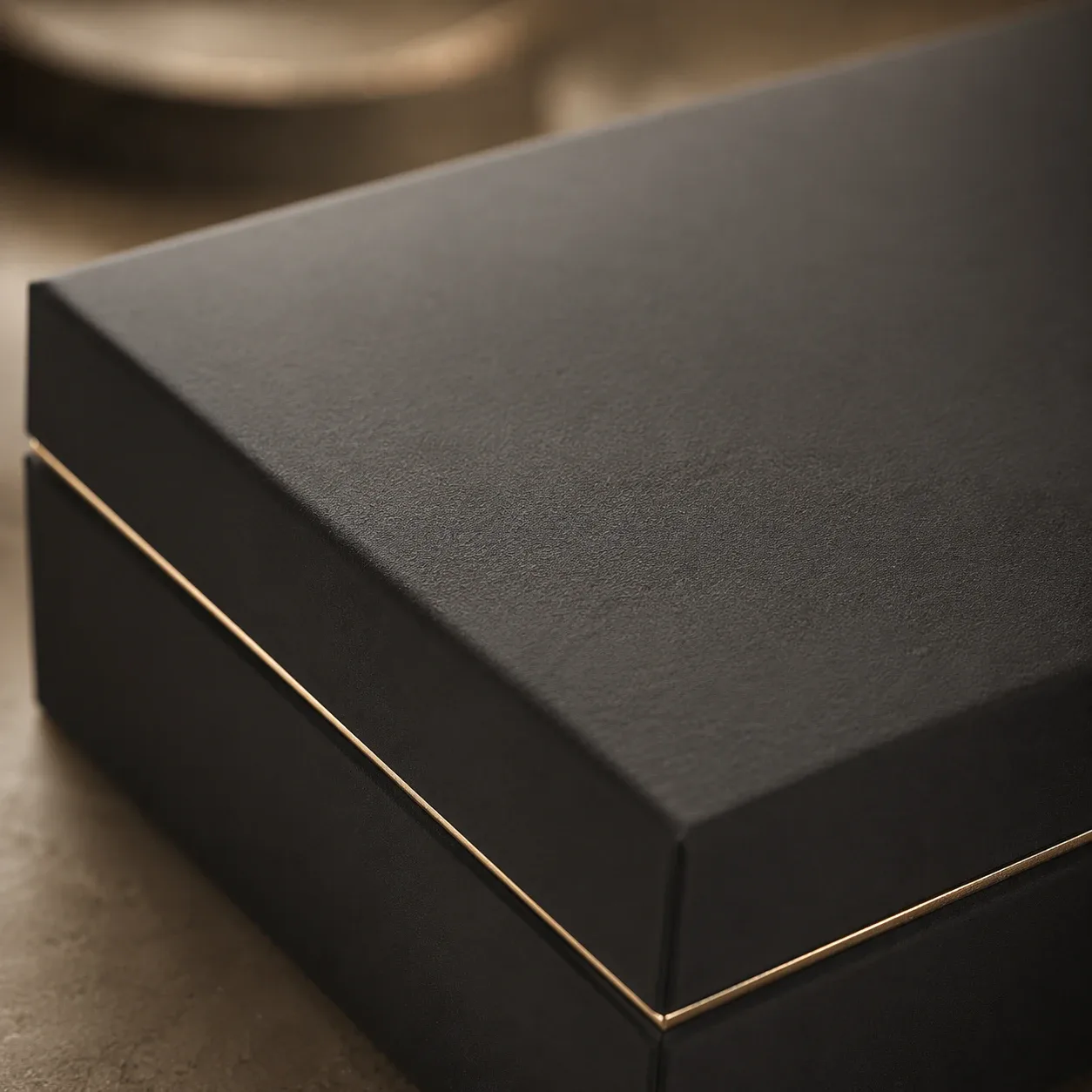 Soft-touch lamination on corporate gift packaging