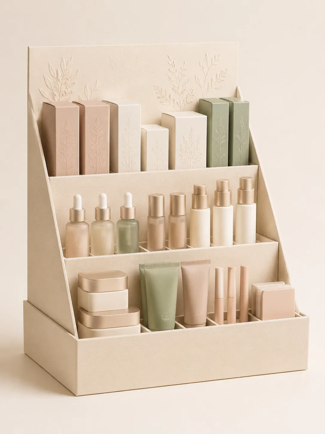 Retail display packaging for beauty