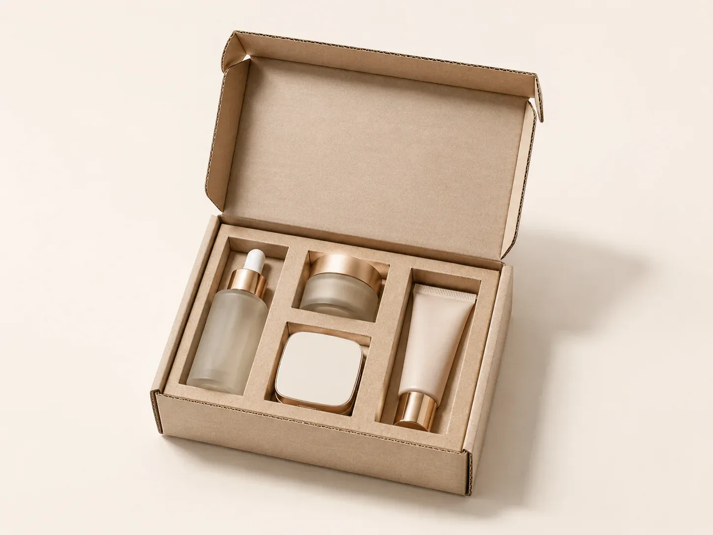 Corrugated boxes for beauty packaging.