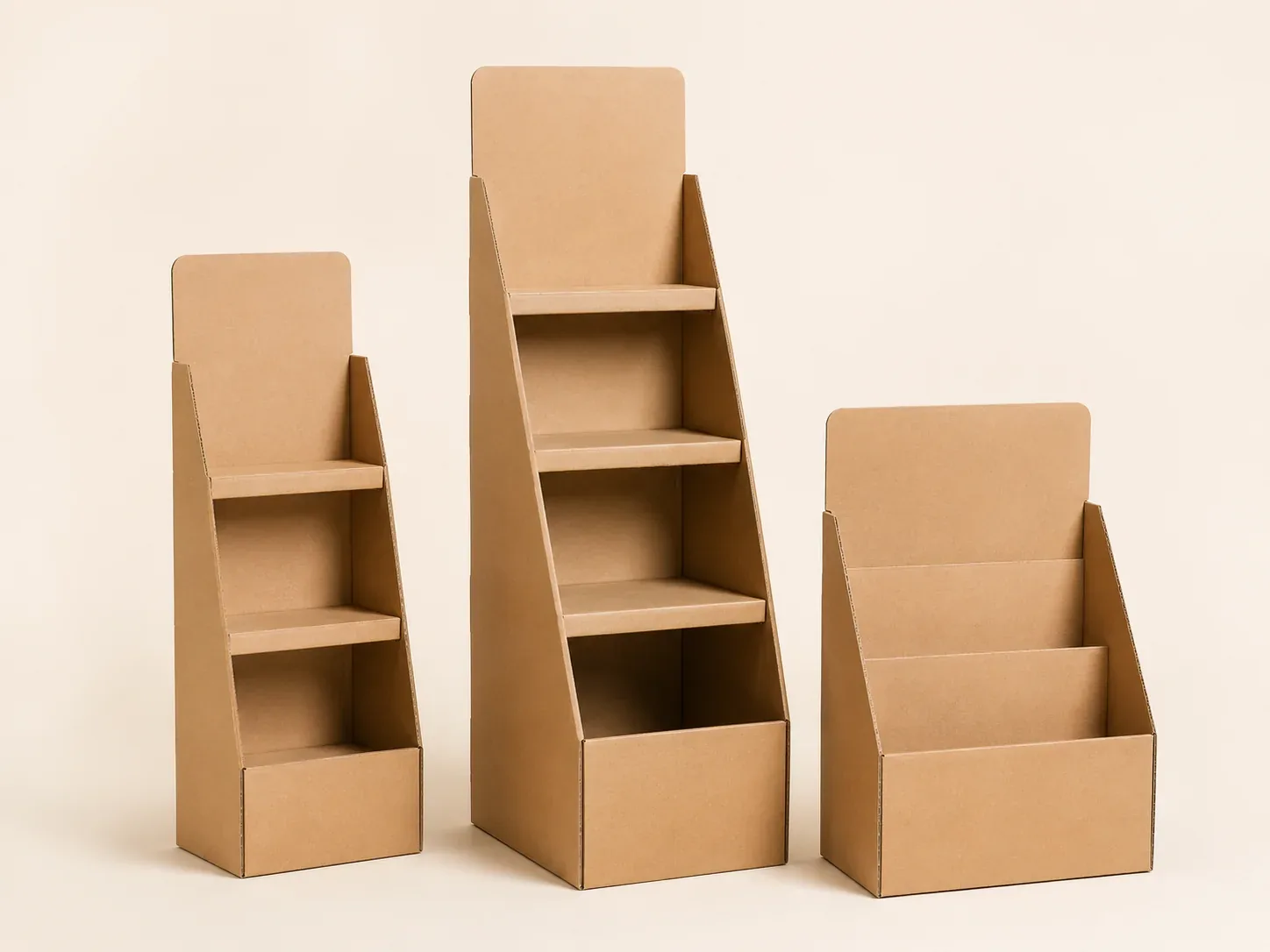 Display stands for retail display packaging