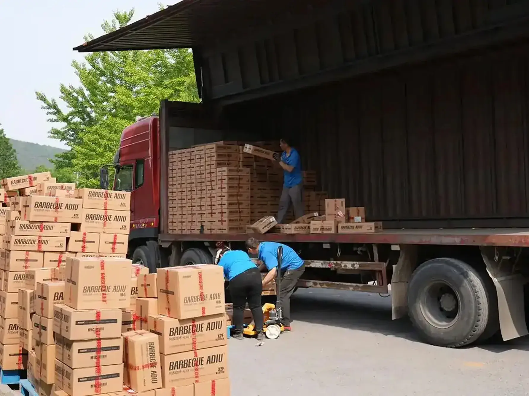 Export logistics and shipping preparation for global delivery