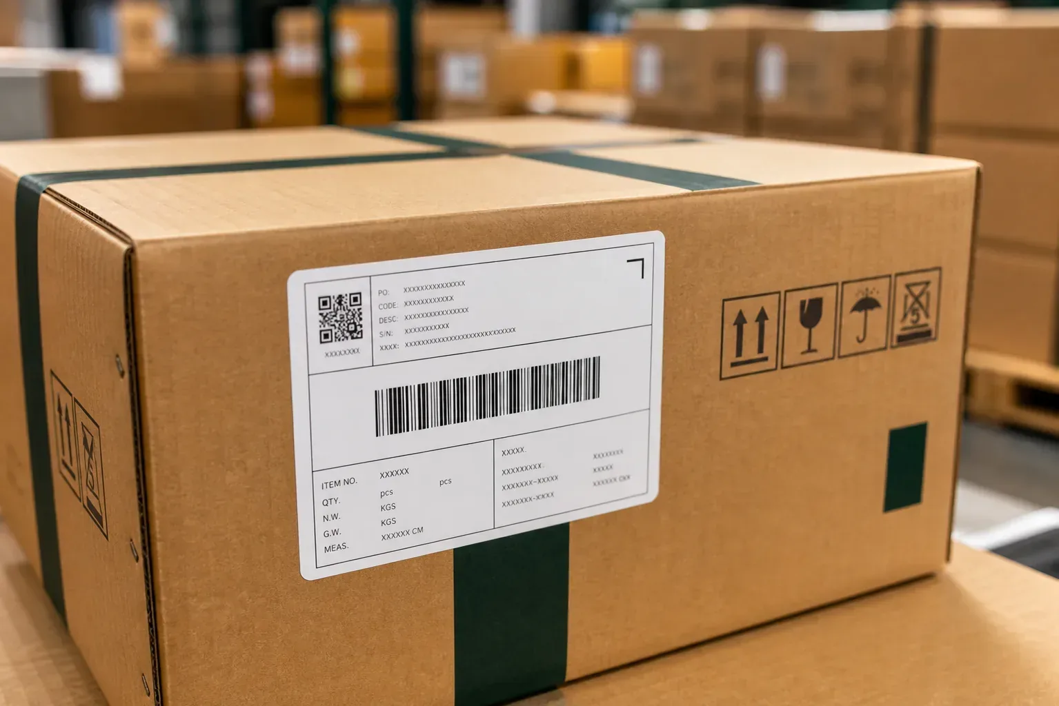 Shipping labels and carton marks for global B2B orders