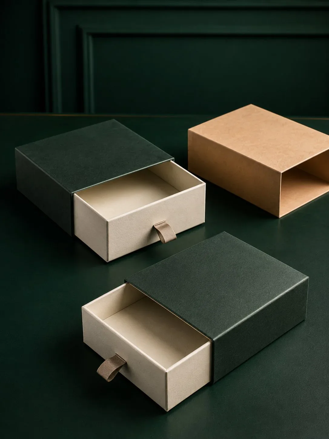 Drawer gift box quality assurance showroom - structure, sliding tray, print and packing inspection