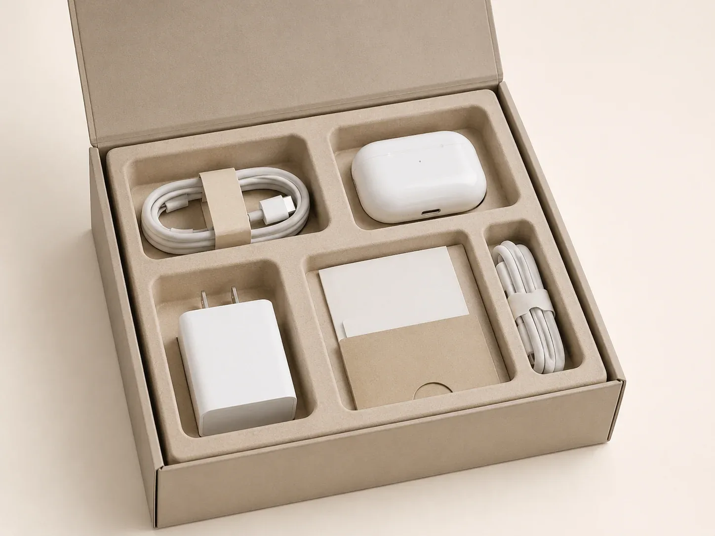 Multi-compartment insert for electronics.