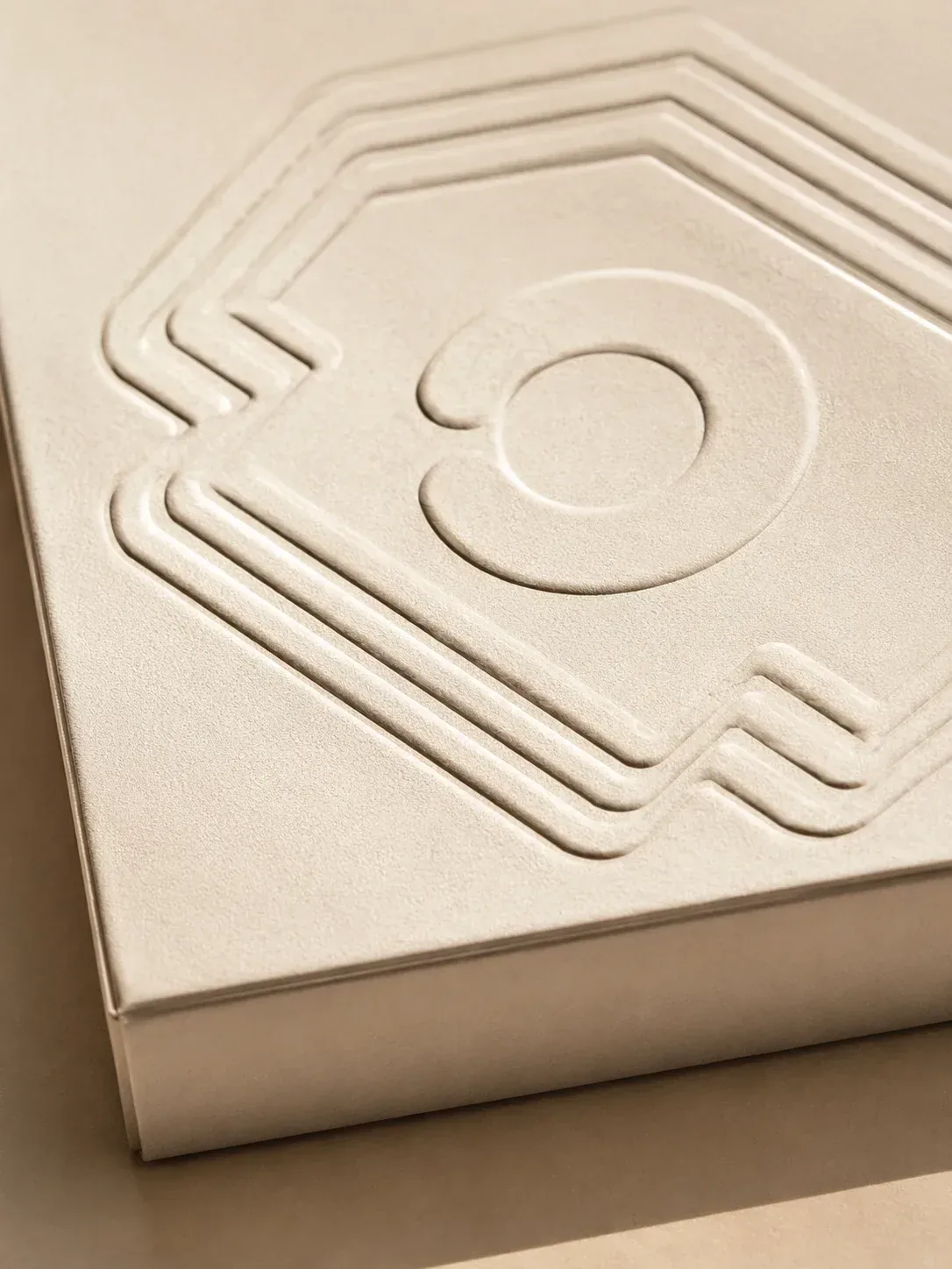 Embossed texture on electronics packaging.