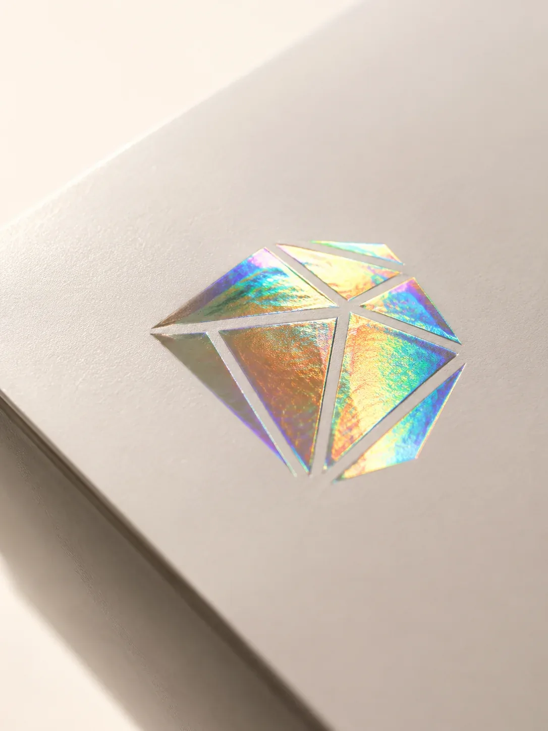 Holographic foil on electronics packaging.