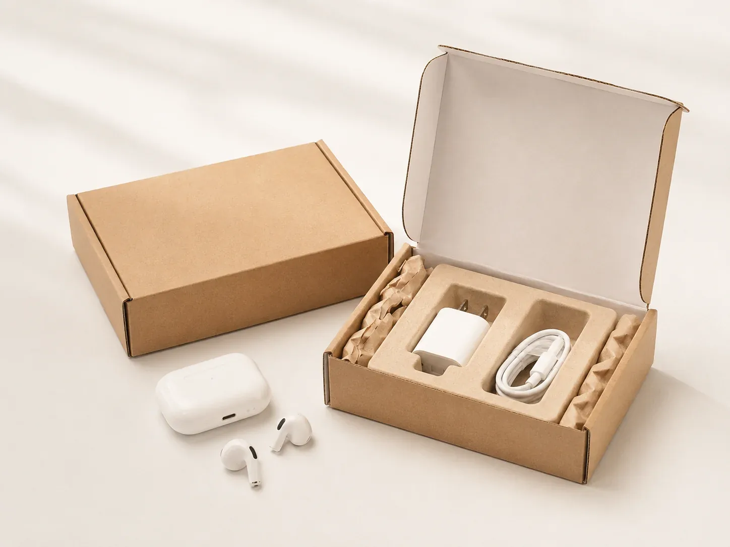 Mailer boxes for electronics.