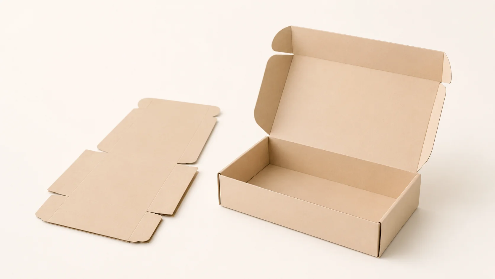 Fold-flat folding gift box for space-saving bulk packaging