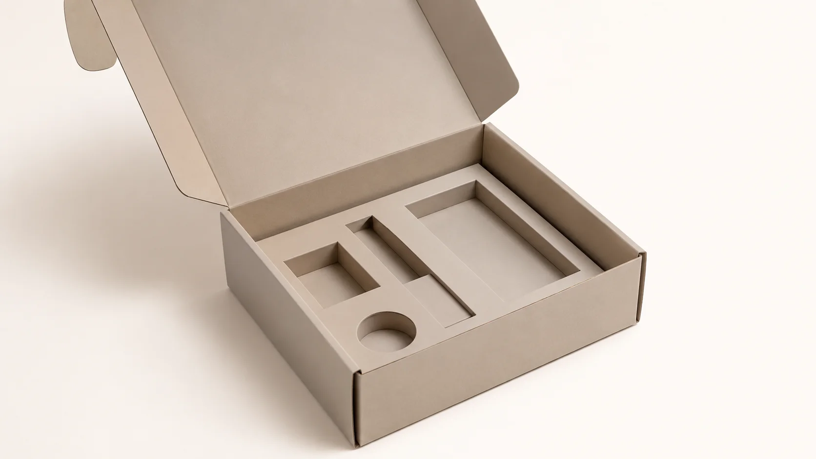 Folding gift box with custom insert for product support