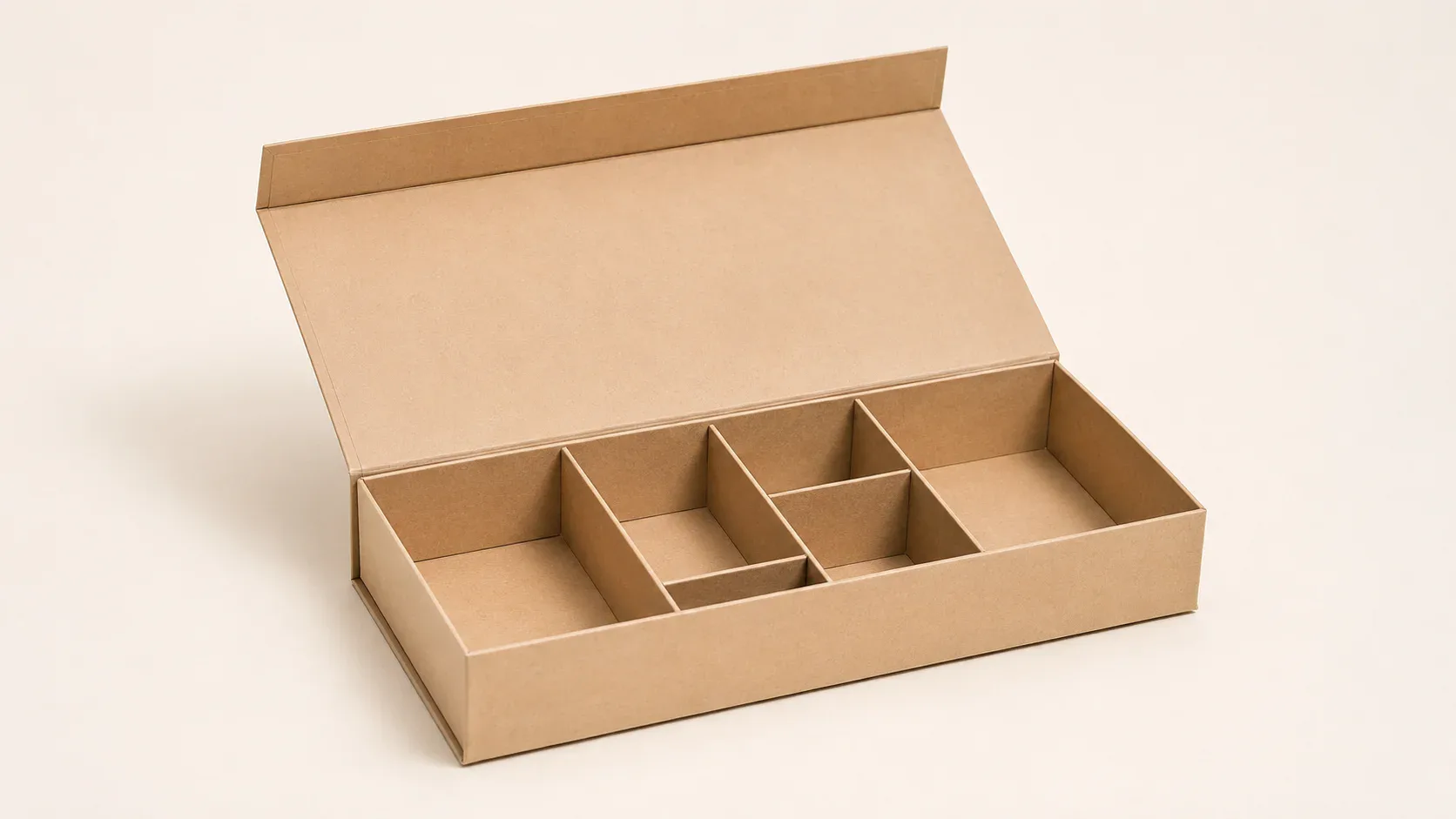 Multi-compartment folding gift box for product set packaging