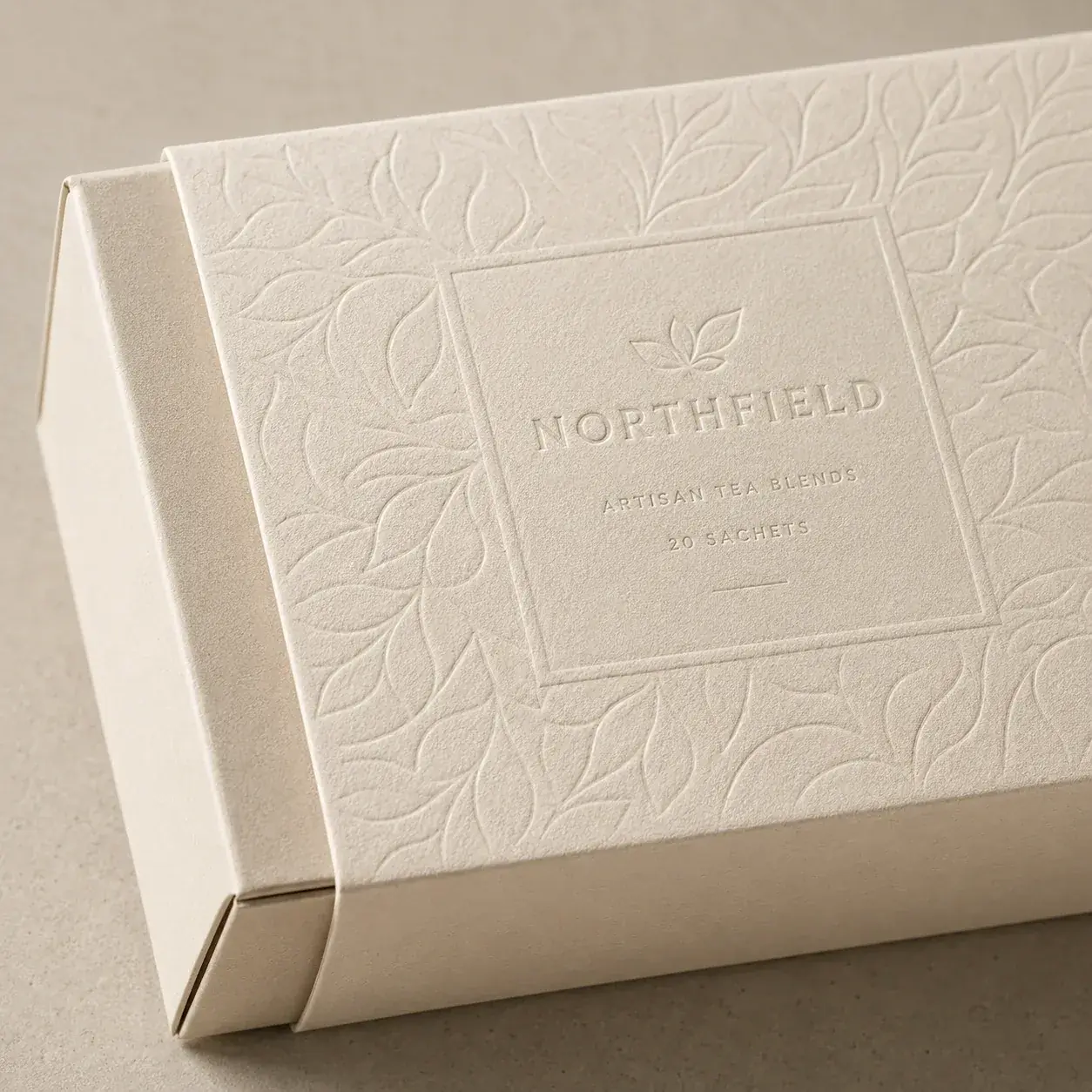 Soft-touch lamination on food packaging.