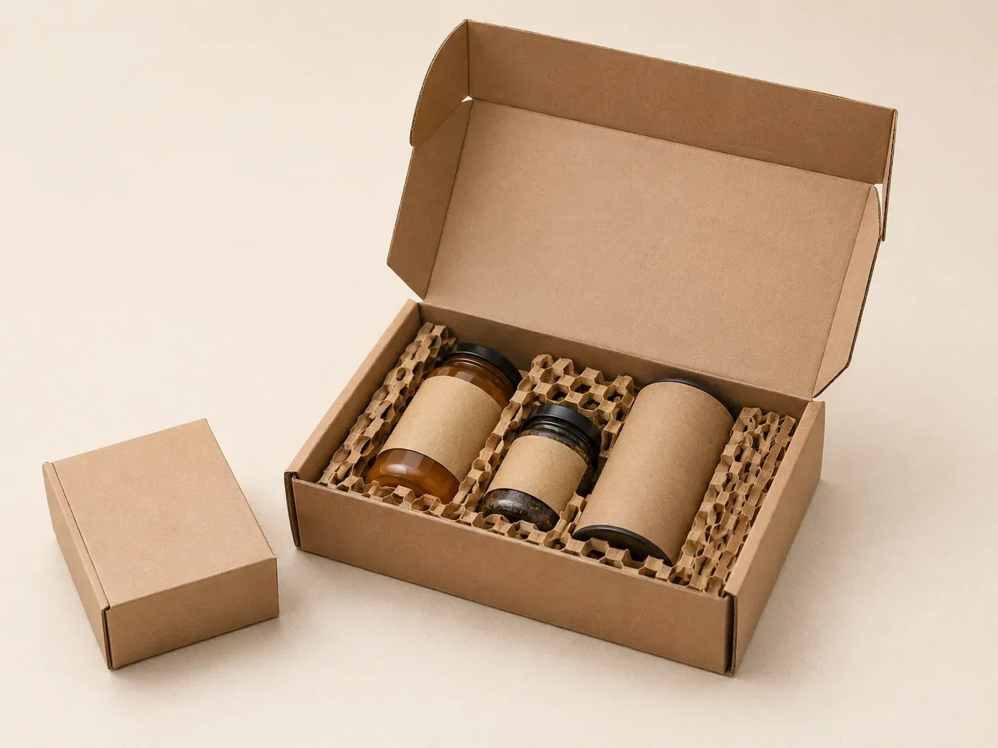 Mailer boxes for food products.