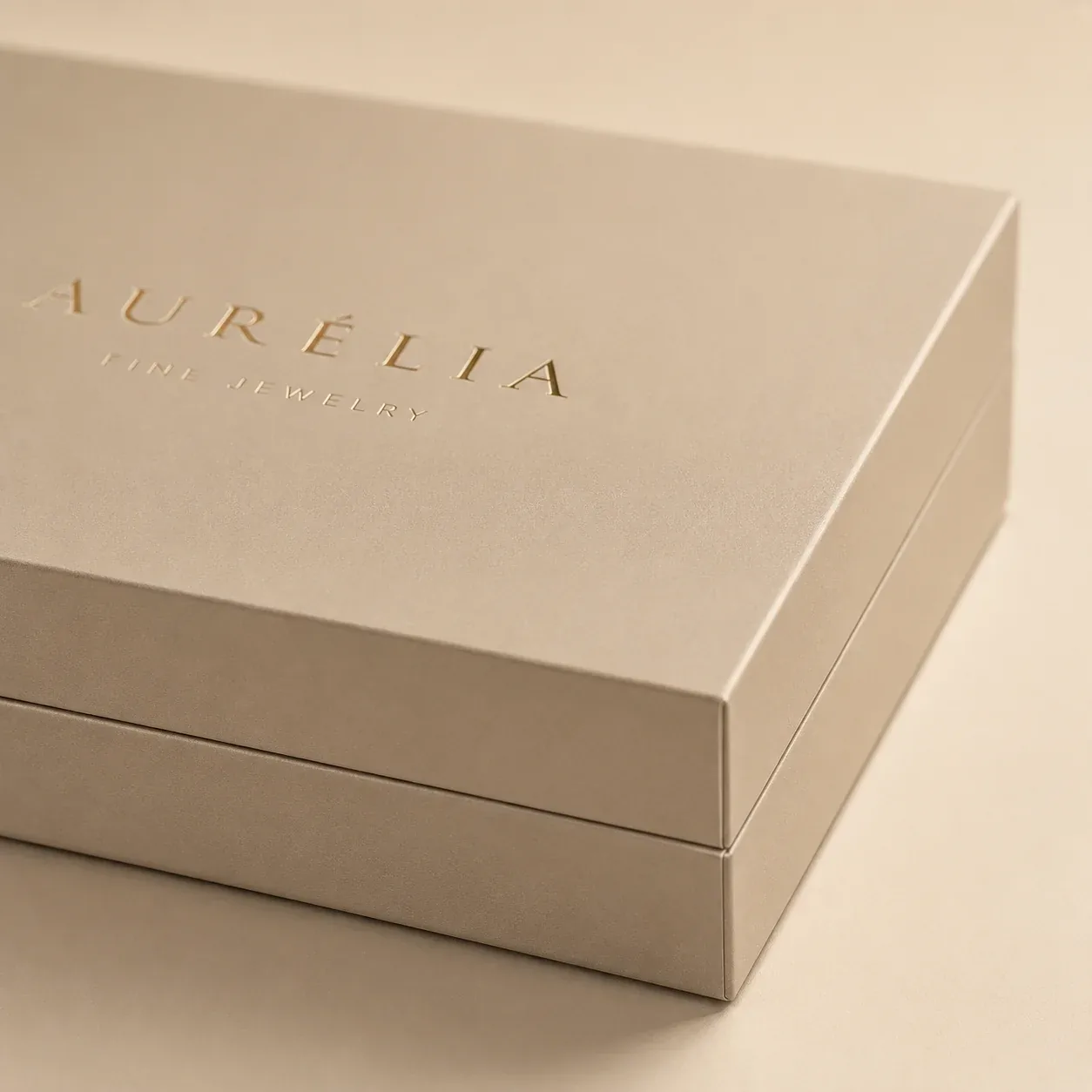 Matte lamination on jewelry packaging.