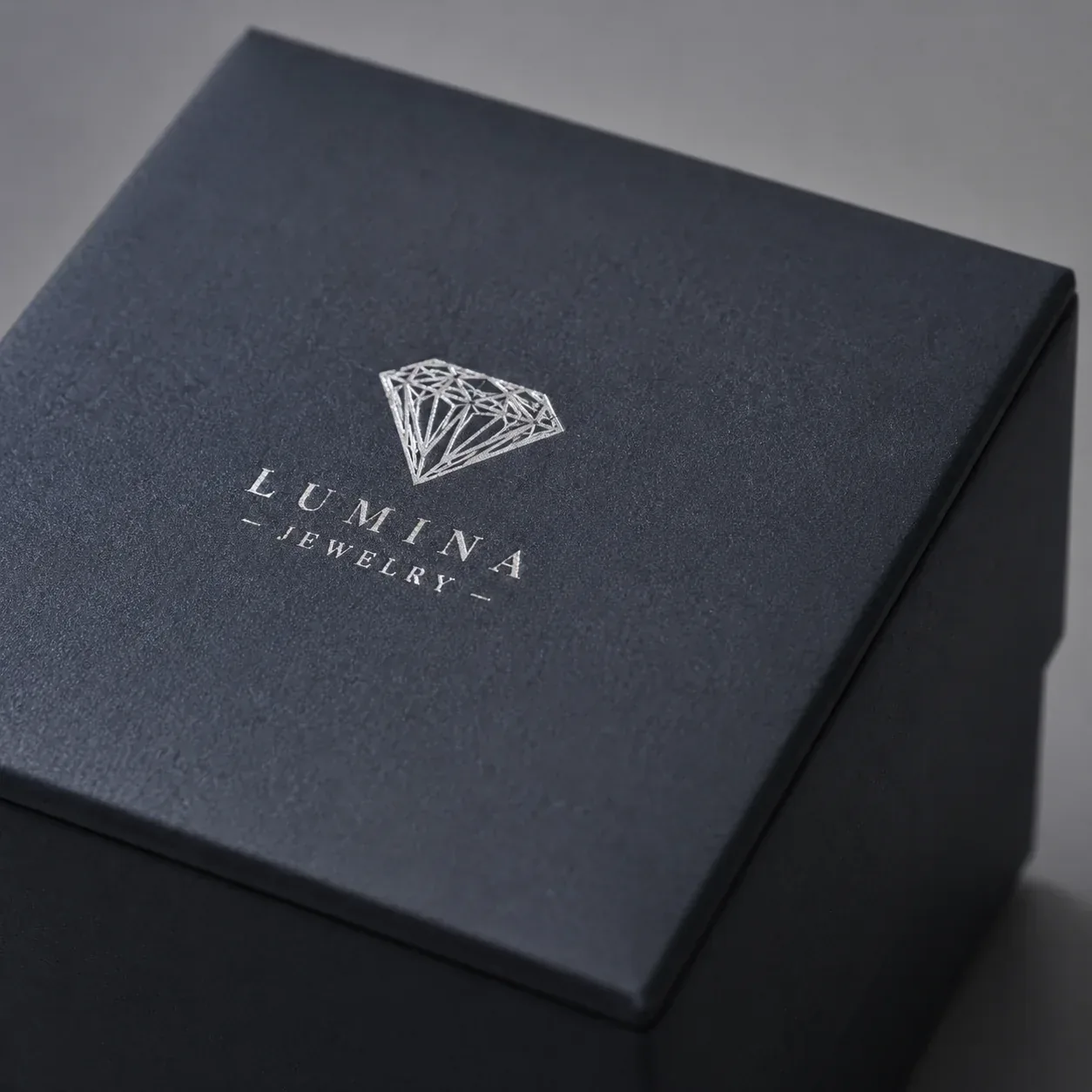 Metallic ink on jewelry packaging.