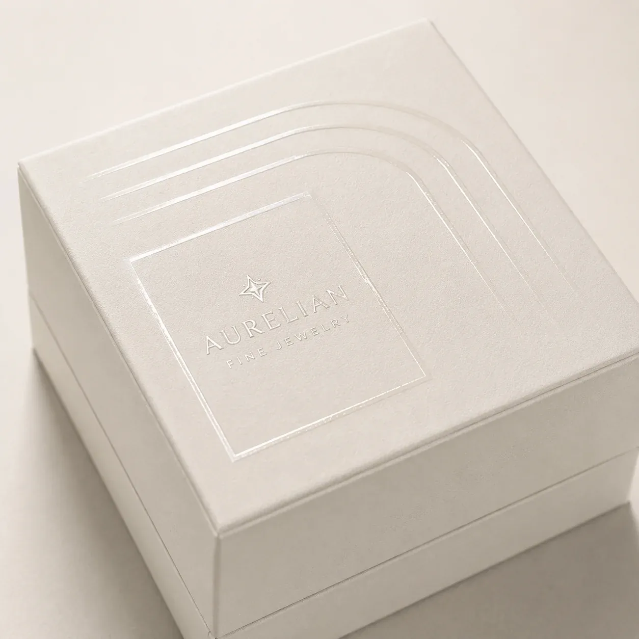 Spot UV effect on jewelry packaging.