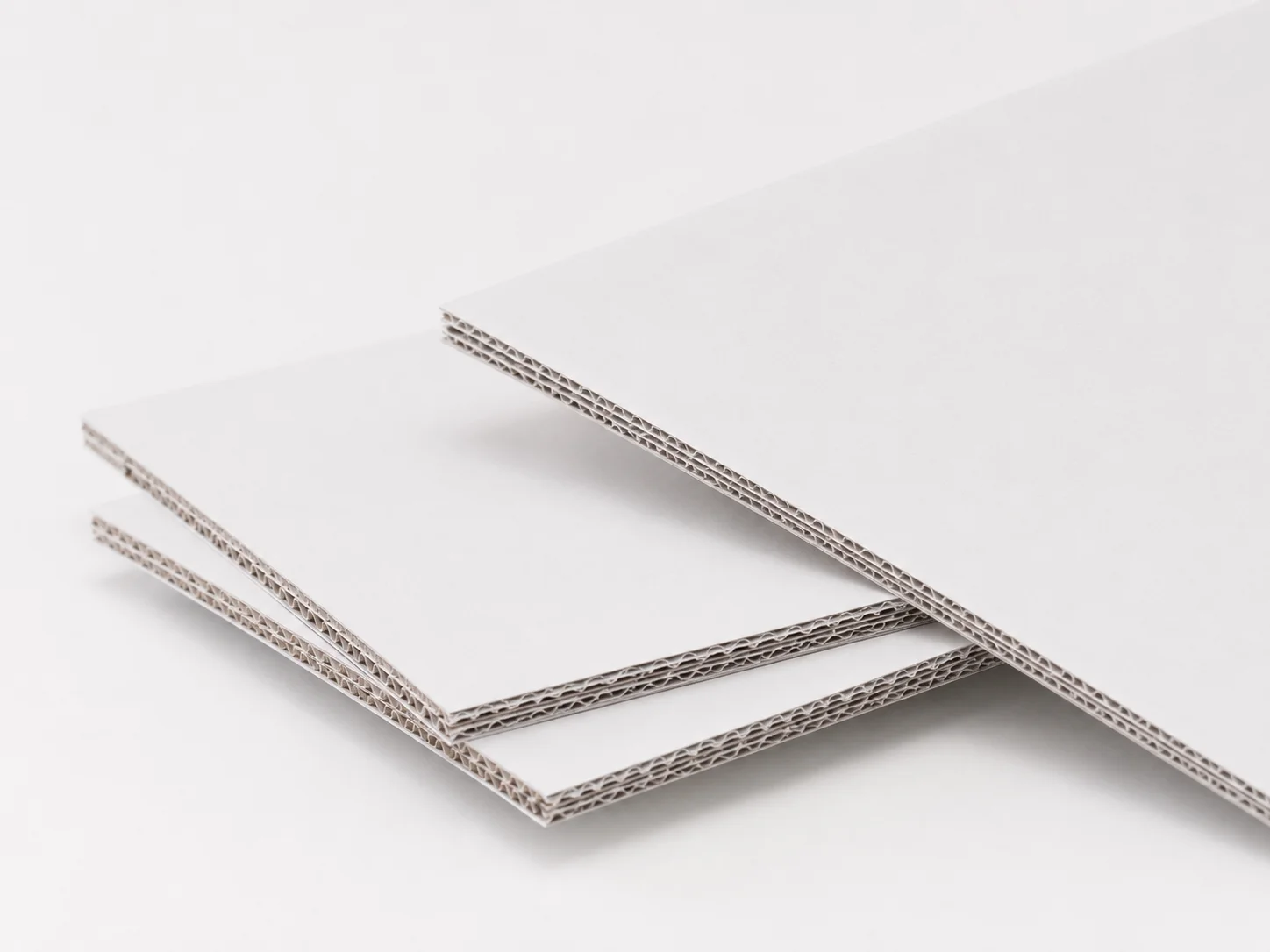 White Linerboard paper packaging material sample