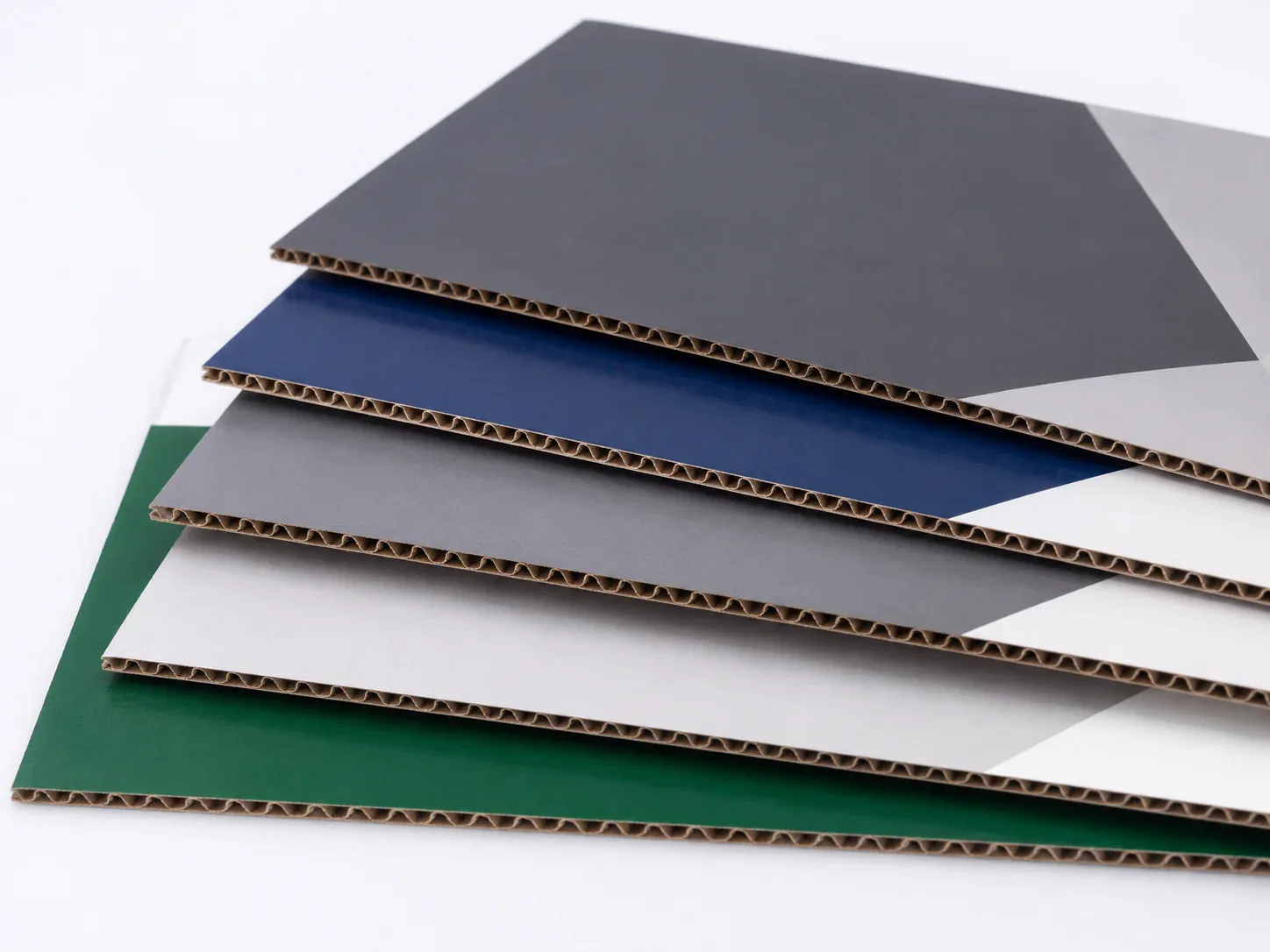 Printed Laminated Corrugated Board paper packaging material sample