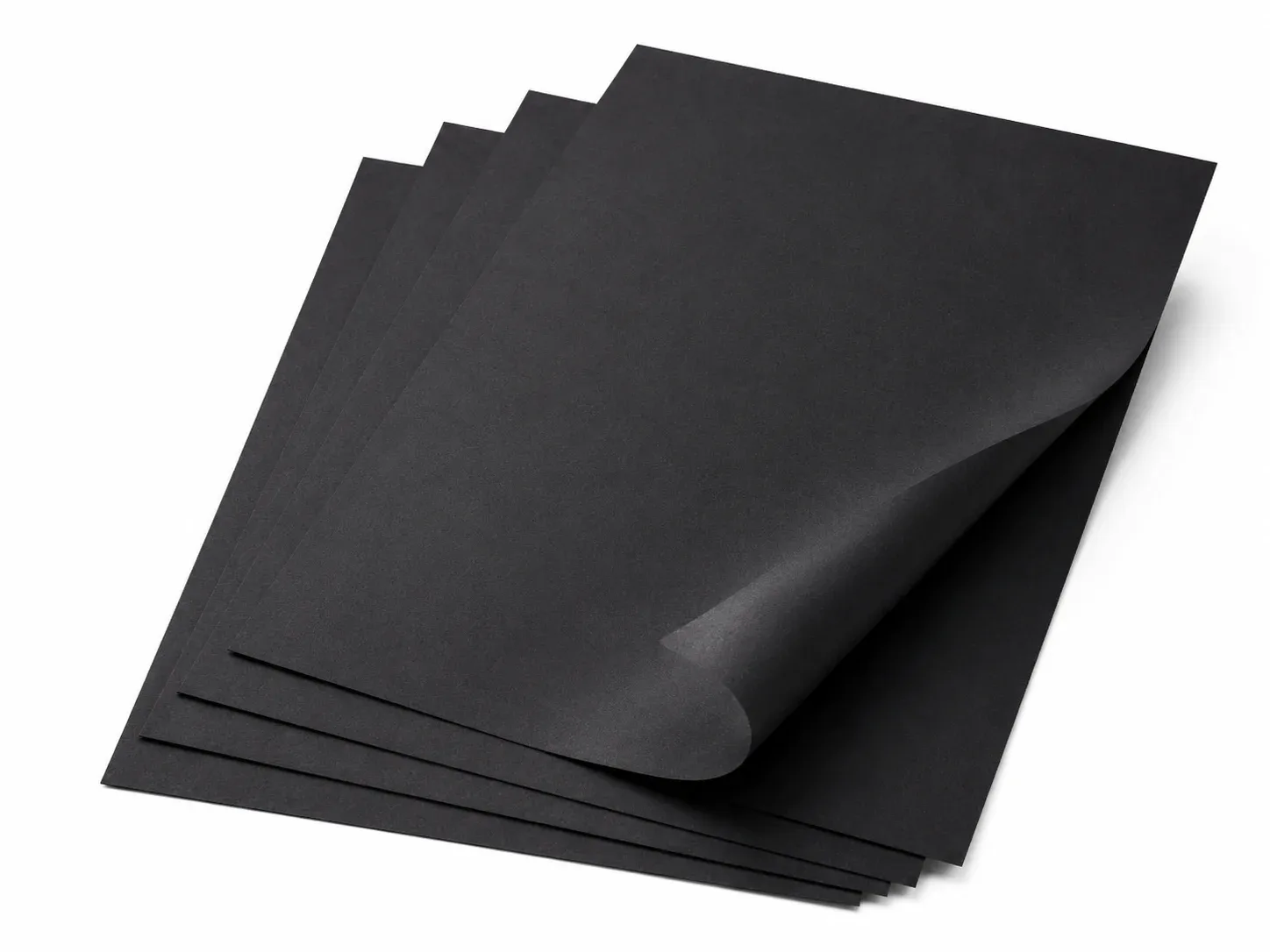 Black Cardstock paper packaging material sample